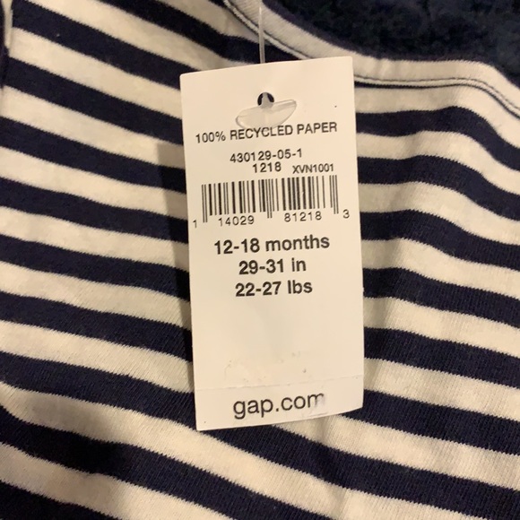 ❄️ Gap Baby Stripe Peplum Top - Picture 3 of 6